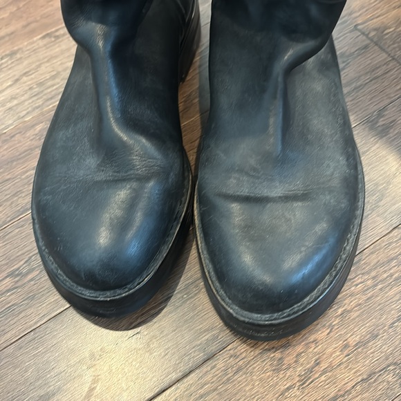 Ann Demeulemeester black w/gold shine fold over boots gently worn size 39 - Picture 7 of 11